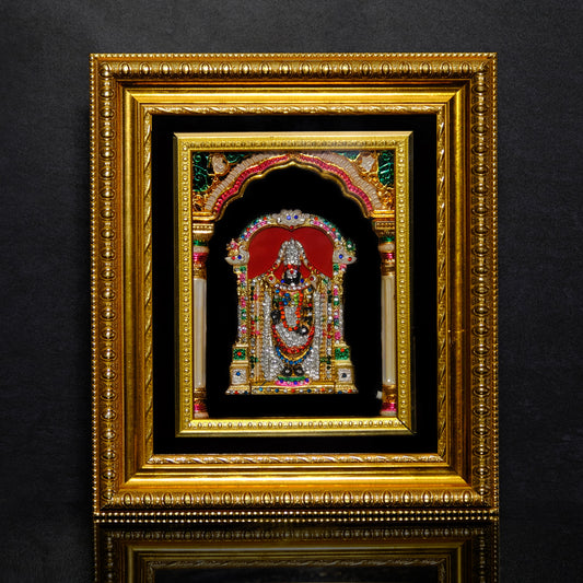 Lord Venkateshwara Statue in Wooden Frame