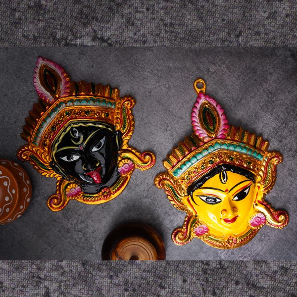 Kali Goddess Face Idol For Puja
